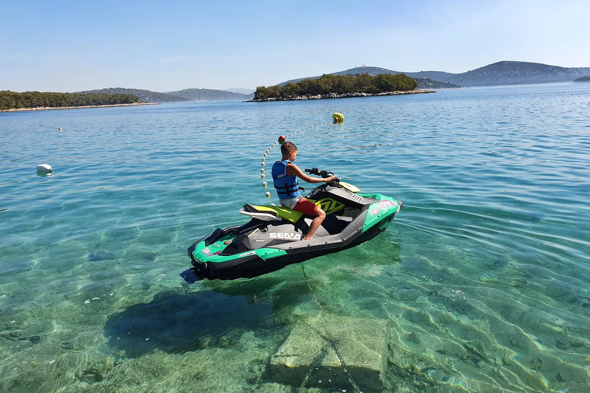 Exterior view of Lucky, a SEA DOO SPARK 90HP motorboat at Jezera, Croatia