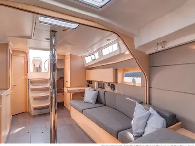 Salon of Martine, a Beneteau Oceanis 38 sailboat at Općina Marina, Croatia