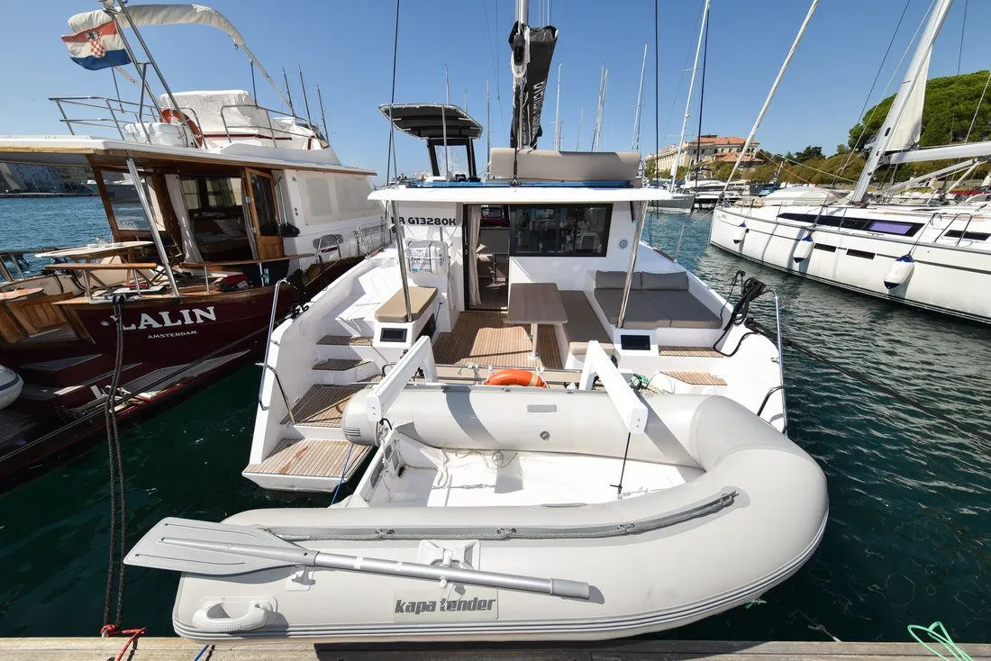 Lauremi, a Aventura 34 catamaran at Zadar, Croatia