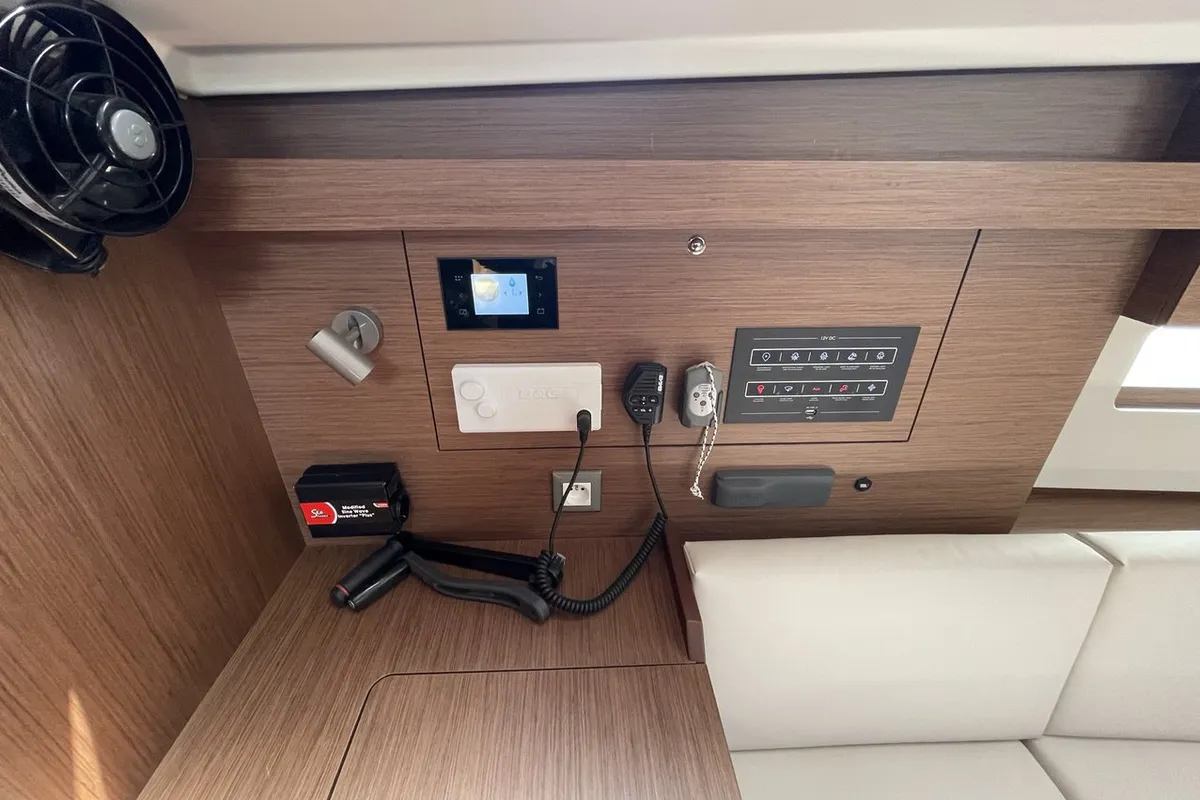 LOL, a Beneteau Oceanis 40.1 sailboat at Lavreotiki, Greece