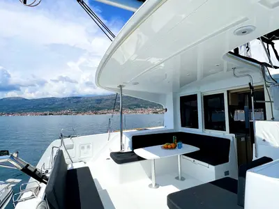 Twice as nice, a Lagoon 40 catamaran at Kaštela, Croatia