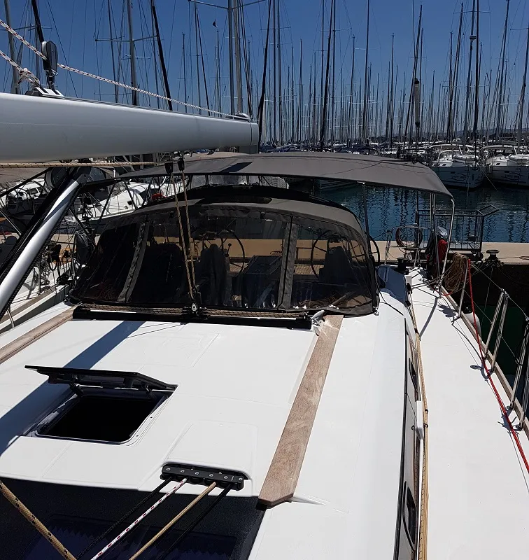 Deck of Alegro, a Dufour 460 GL sailboat at Općina Sukošan, Croatia