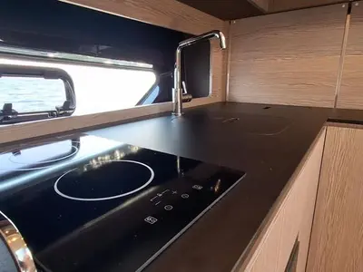 Galley of Sabijac, a Azimut Atlantis 45 motor yacht at Podstrana - Miljevac, Croatia