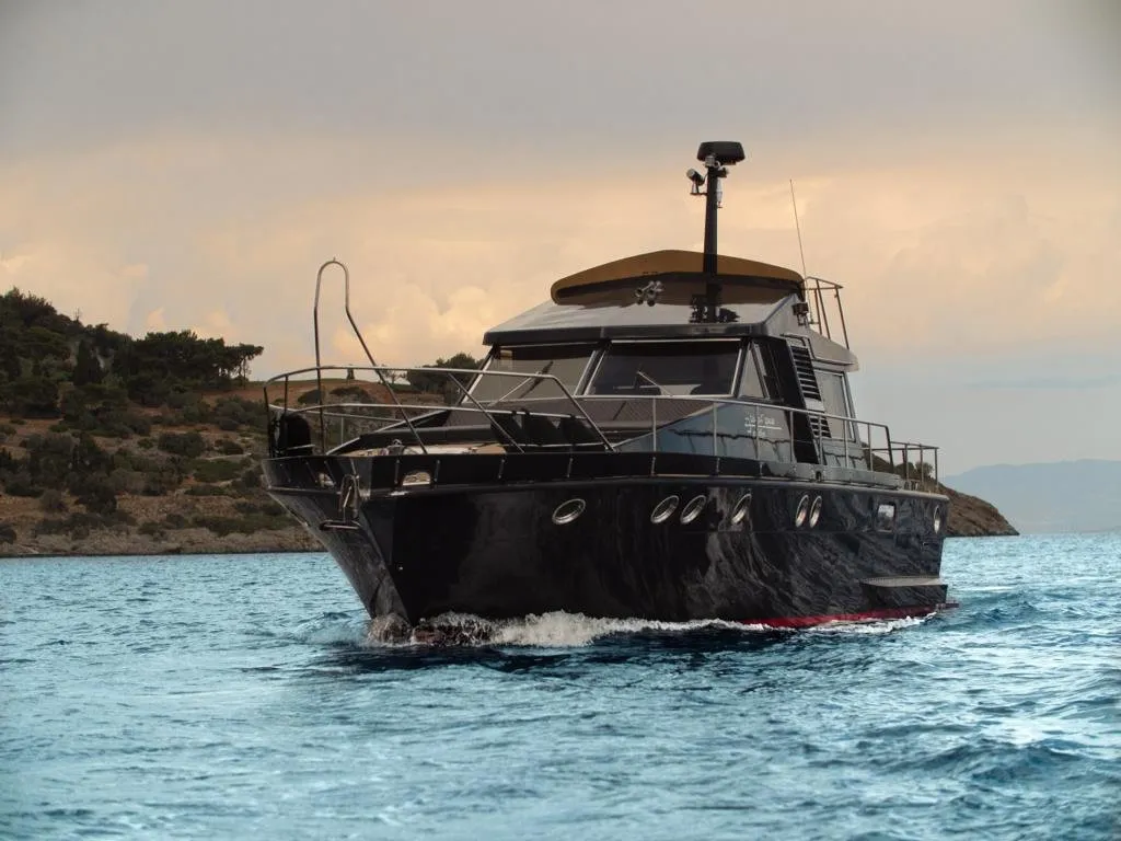 PHEONIX, a Posillipo Tobago 47 motor yacht at Piraeus, Greece