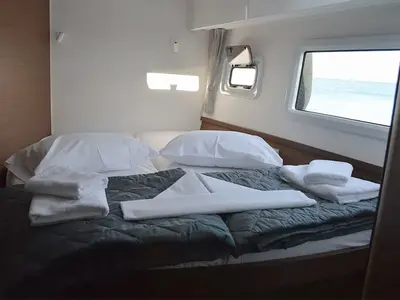 Cabin on Fantasea, a Lagoon 42 catamaran at Thessaloniki, Greece