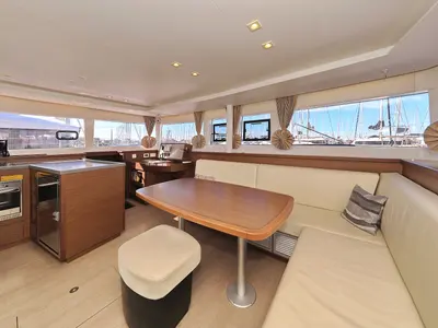 Salon of Must Have, a Lagoon 450 F catamaran at Općina Sukošan, Croatia