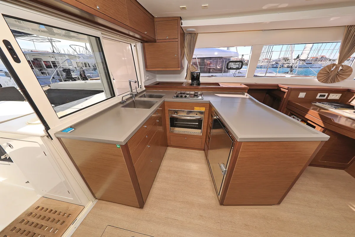Galley of Must Have, a Lagoon 450 F catamaran at Općina Sukošan, Croatia