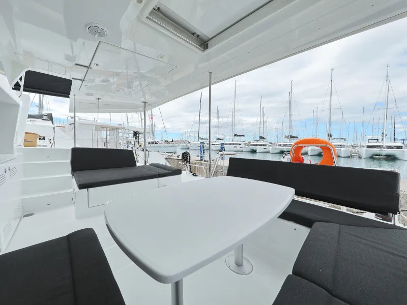 Deck of Must Have, a Lagoon 450 F catamaran at Općina Sukošan, Croatia