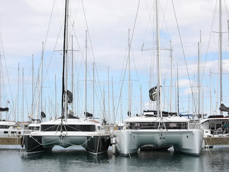 Exterior view of Must Have, a Lagoon 450 F catamaran at Općina Sukošan, Croatia
