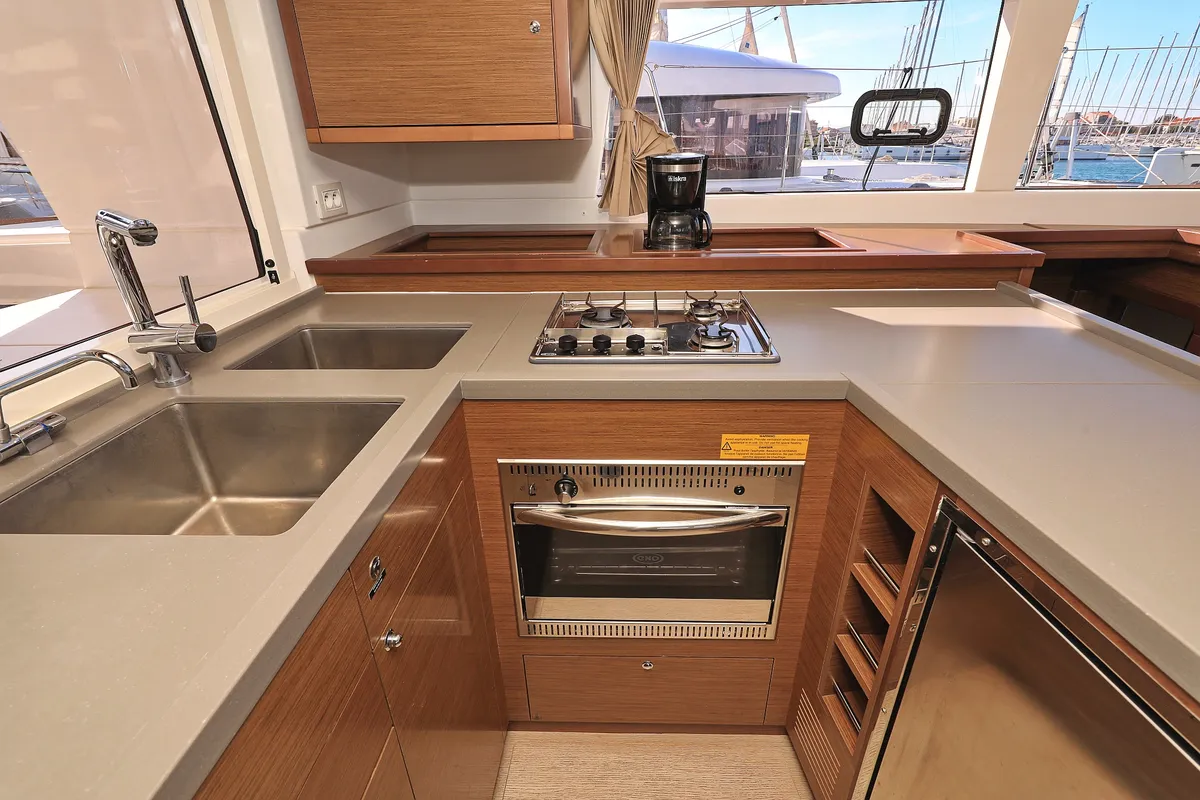 Galley of Must Have, a Lagoon 450 F catamaran at Općina Sukošan, Croatia