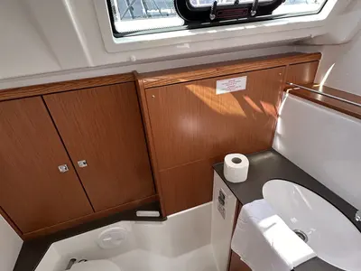 Head on Crypto, a Bavaria Cruiser 37 sailboat at Split, Croatia