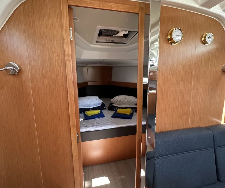 Cabin on Crypto, a Bavaria Cruiser 37 sailboat at Split, Croatia