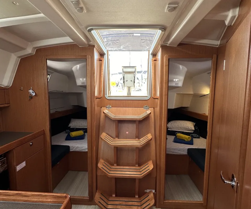 Cabin on Crypto, a Bavaria Cruiser 37 sailboat at Split, Croatia