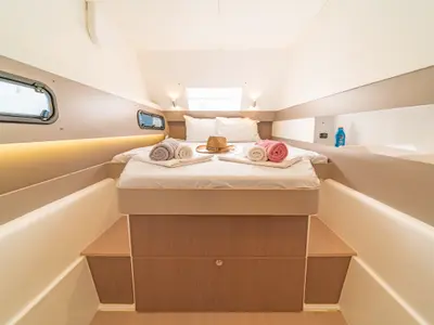Cabin on Crystal Waters, a Bali 4.1 catamaran at Kos, Greece