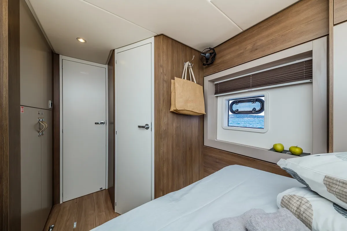 Cabin on Nouvelle Lune, a Bali 4.6 catamaran at Dubrovnik, Croatia