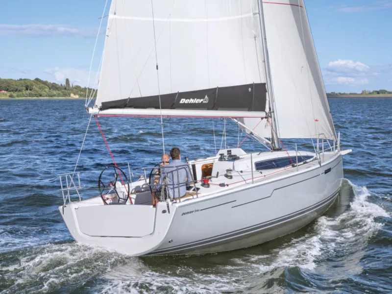 Exterior view of Hekla, a Dehler 34 sailboat at Altefähr, Germany