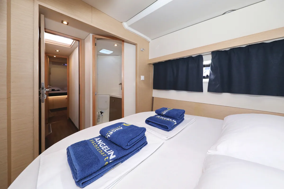 Cabin on Why Not, a Fountaine Pajot Lucia 40 catamaran at Grad Trogir, Croatia