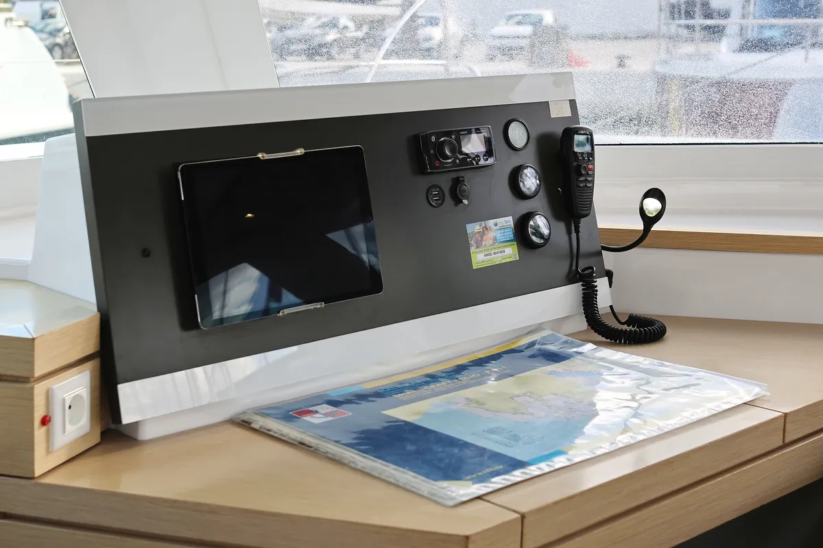 Why Not, a Fountaine Pajot Lucia 40 catamaran at Grad Trogir, Croatia