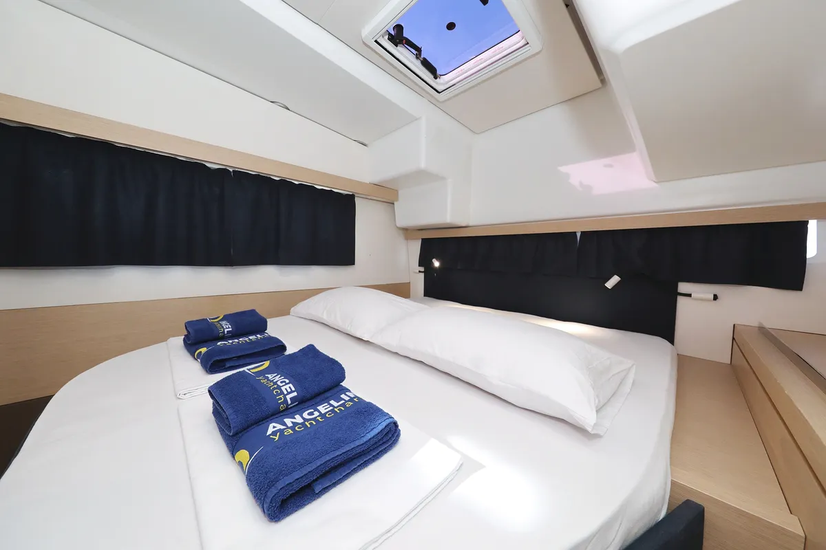 Cabin on Why Not, a Fountaine Pajot Lucia 40 catamaran at Grad Trogir, Croatia