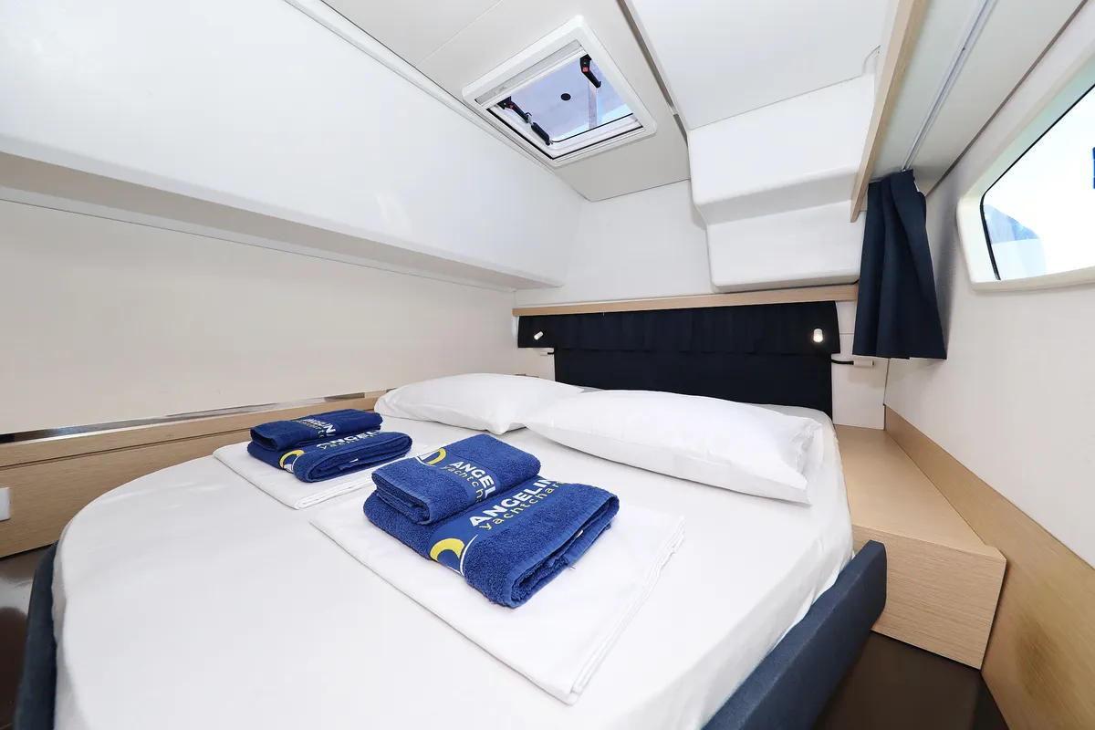 Cabin on Why Not, a Fountaine Pajot Lucia 40 catamaran at Grad Trogir, Croatia