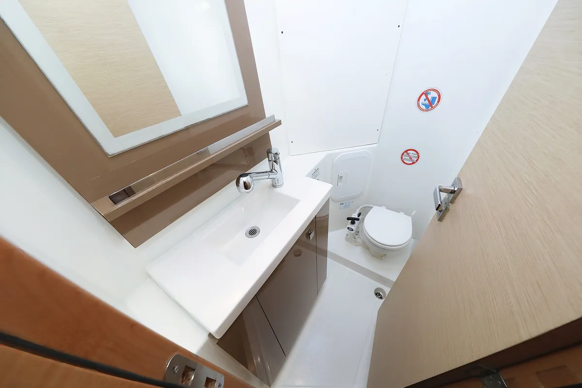 Head on Why Not, a Fountaine Pajot Lucia 40 catamaran at Grad Trogir, Croatia