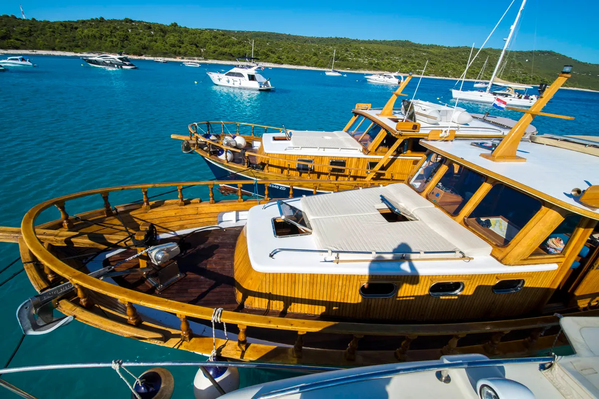 Deck of Luka, a Custom Made Yacht LUKA motor yacht at Zadar, Croatia