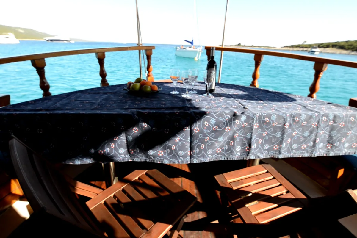Deck of Luka, a Custom Made Yacht LUKA motor yacht at Zadar, Croatia
