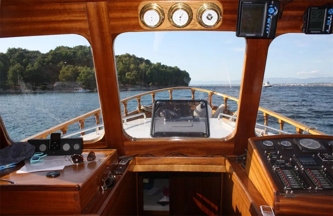 Cockpit of Luka, a Custom Made Yacht LUKA motor yacht at Zadar, Croatia