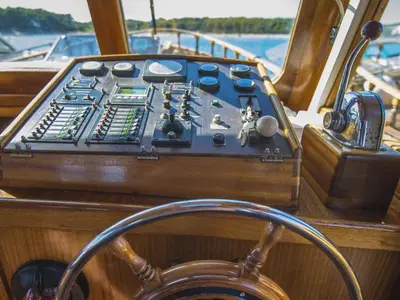 Cockpit of Luka, a Custom Made Yacht LUKA motor yacht at Zadar, Croatia