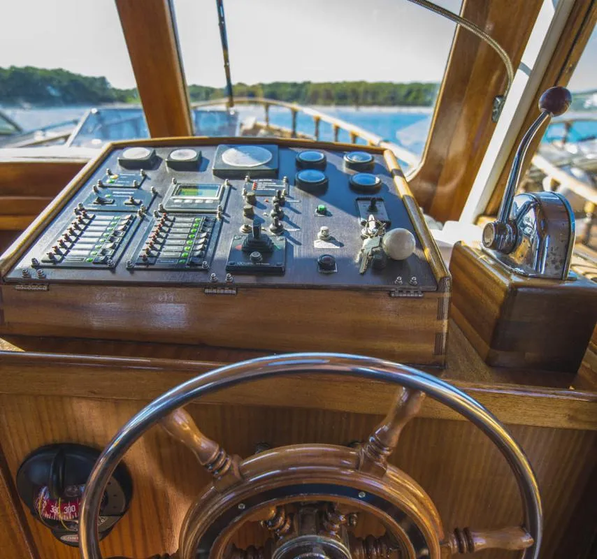 Cockpit of Luka, a Custom Made Yacht LUKA motor yacht at Zadar, Croatia