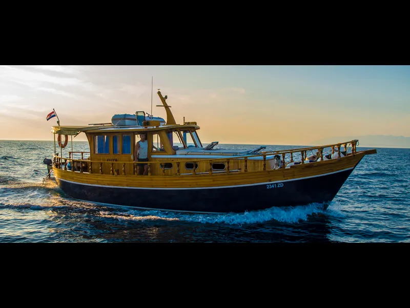 Deck of Luka, a Custom Made Yacht LUKA motor yacht at Zadar, Croatia