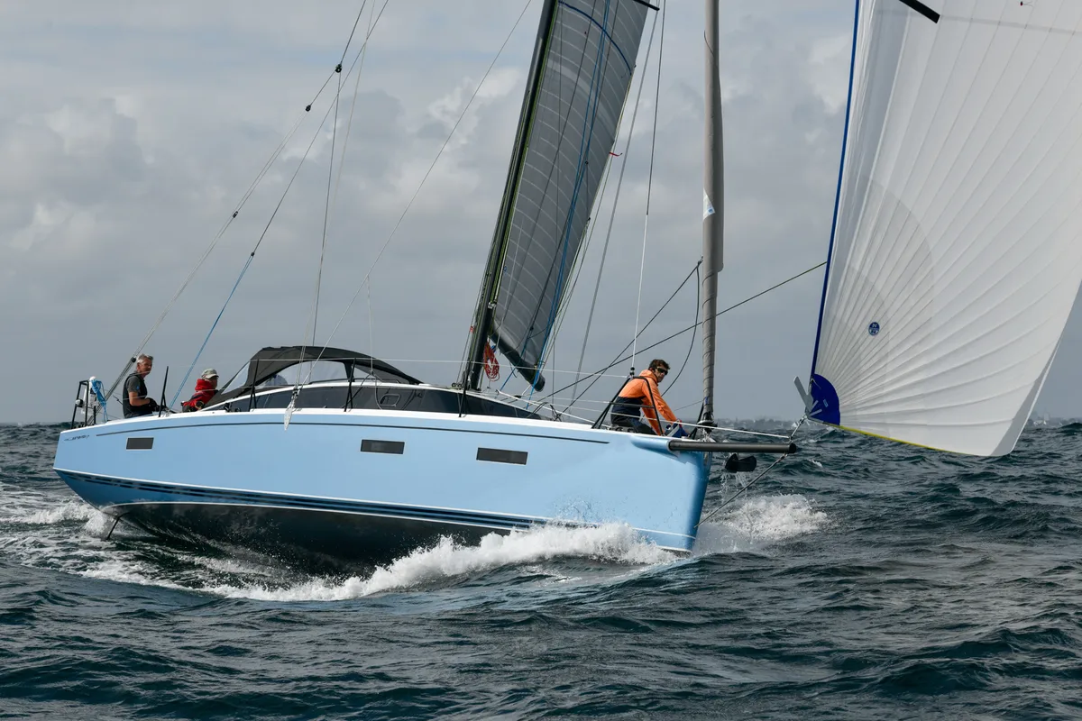 Exterior view of La Galiote 2, a JPK 39 FC sailboat at La Rochelle, France