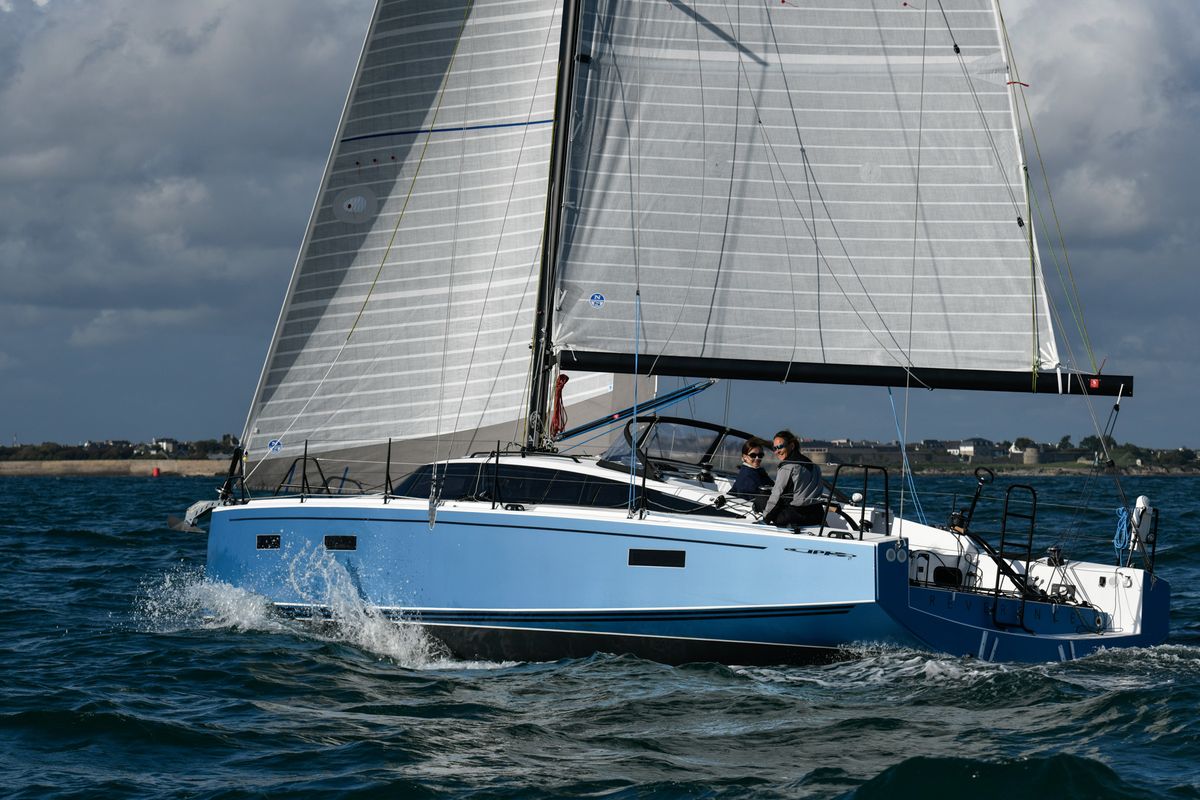 Exterior view of La Galiote 2, a JPK 39 FC sailboat at La Rochelle, France