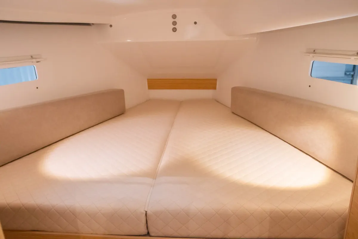 Cabin on La Galiote 2, a JPK 39 FC sailboat at La Rochelle, France