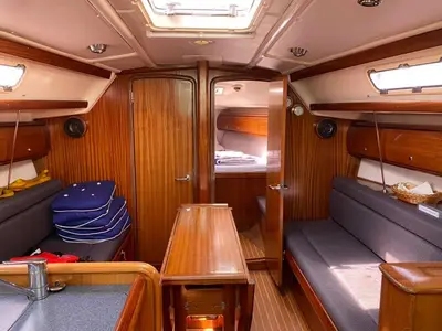 Salon of Magic Mouse, a Bavaria 36 sailboat at Lelystad, Netherlands