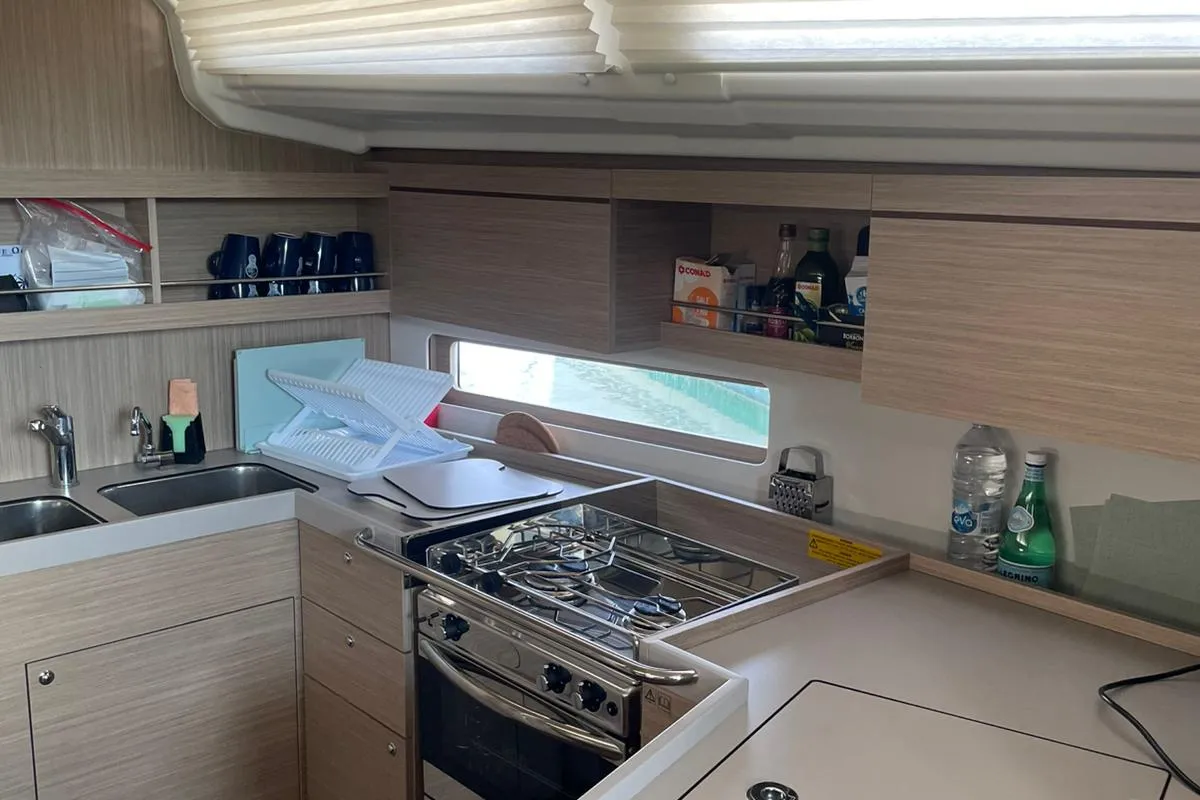 Wing II, a Beneteau Oceanis 40.1 sailboat at Piombino, Italy