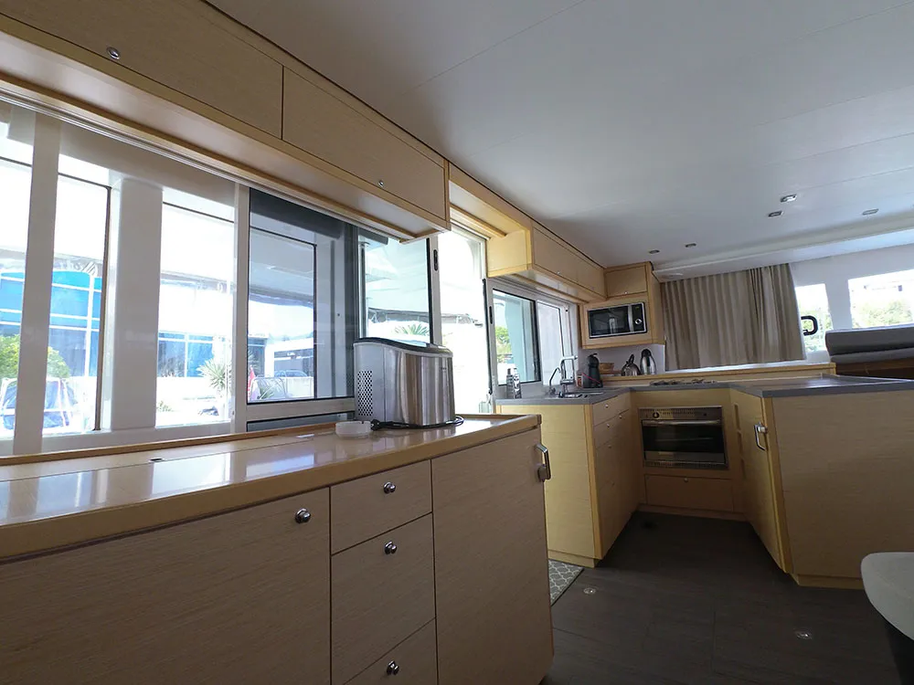 Galley of Belo, a Lagoon 450 F catamaran at Grad Kaštela, Croatia