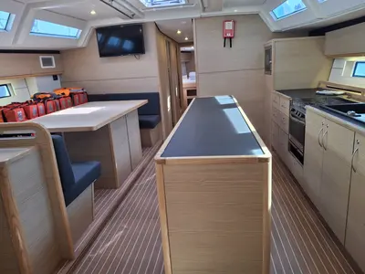 Galley of IRISA, a D&D Kufner 56 sailboat at Grad Trogir, Croatia