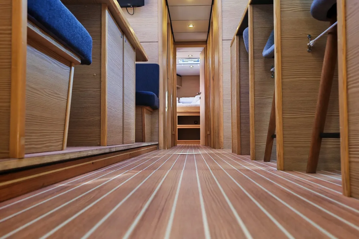 Galley of IRISA, a D&D Kufner 56 sailboat at Grad Trogir, Croatia