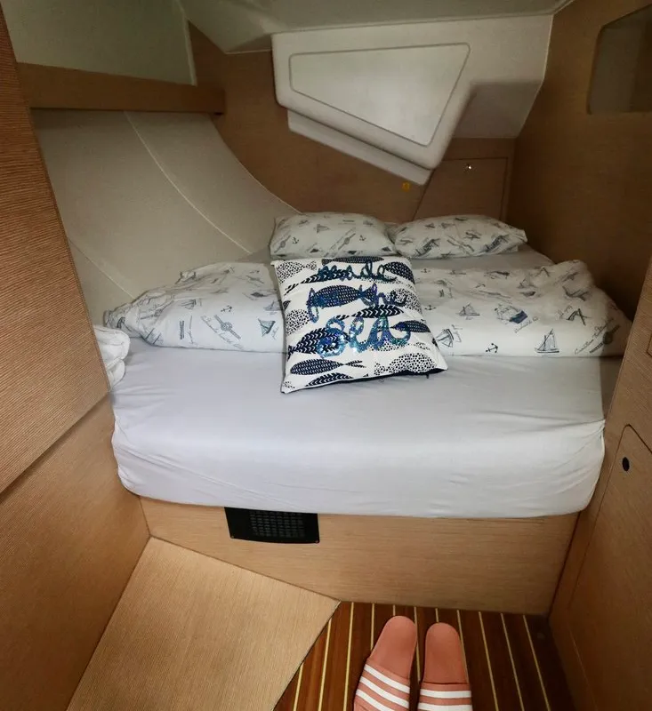 Cabin on Sofia I, a Elan Impression 50 sailboat at Grad Kaštela, Croatia