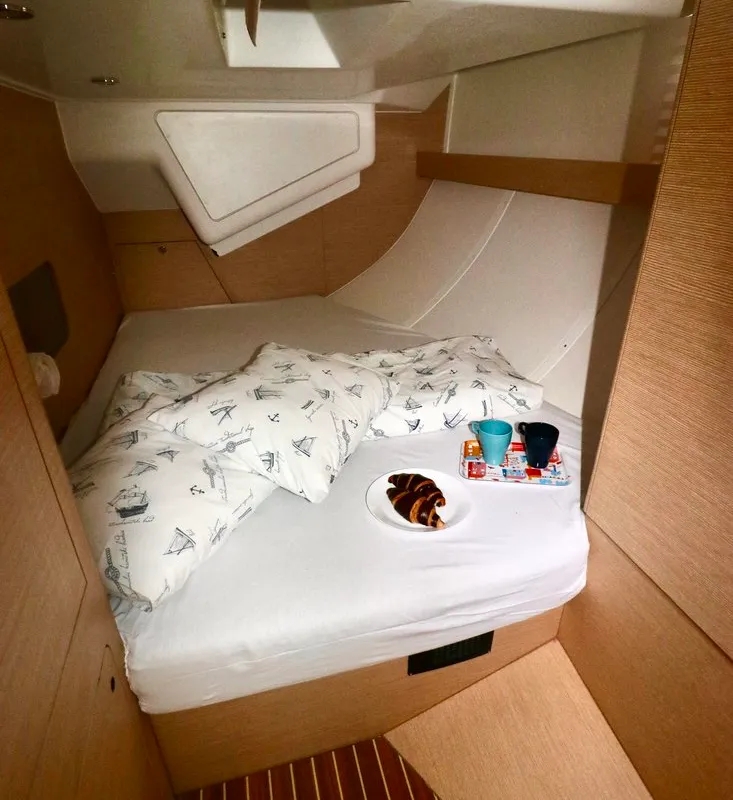 Cabin on Sofia I, a Elan Impression 50 sailboat at Grad Kaštela, Croatia
