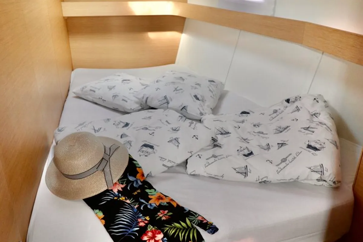 Cabin on Sofia I, a Elan Impression 50 sailboat at Grad Kaštela, Croatia