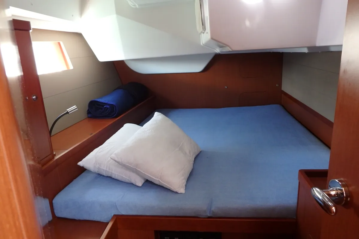 Cabin on Joy, a Beneteau Oceanis 48 sailboat at Municipal Unit of Lefkada, Greece
