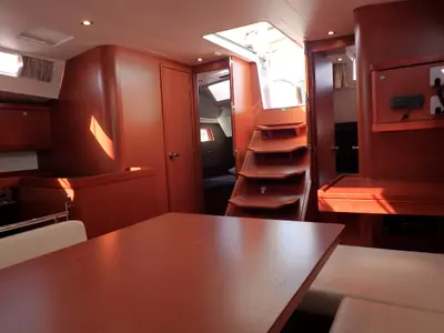 Galley of Joy, a Beneteau Oceanis 48 sailboat at Municipal Unit of Lefkada, Greece