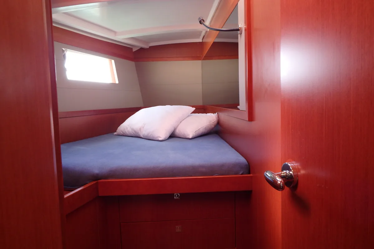 Cabin on Joy, a Beneteau Oceanis 48 sailboat at Municipal Unit of Lefkada, Greece