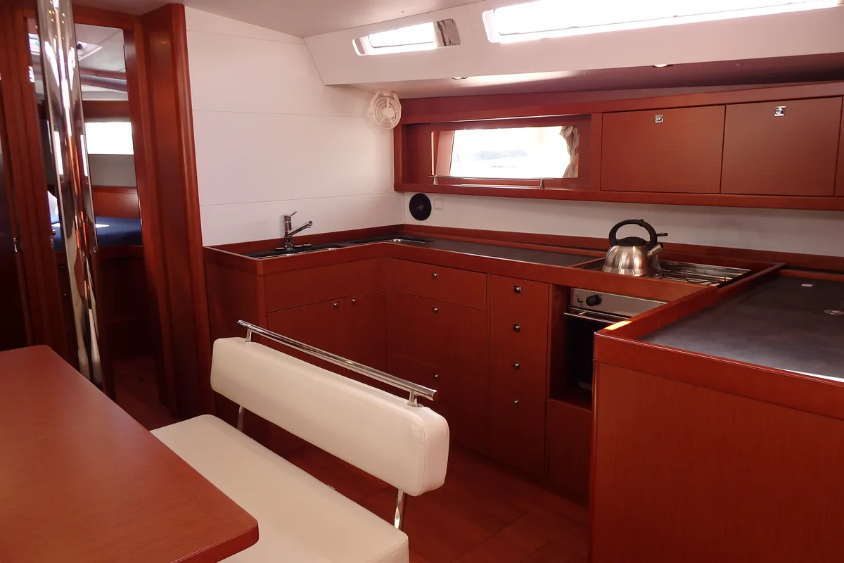 Cabin on Joy, a Beneteau Oceanis 48 sailboat at Municipal Unit of Lefkada, Greece