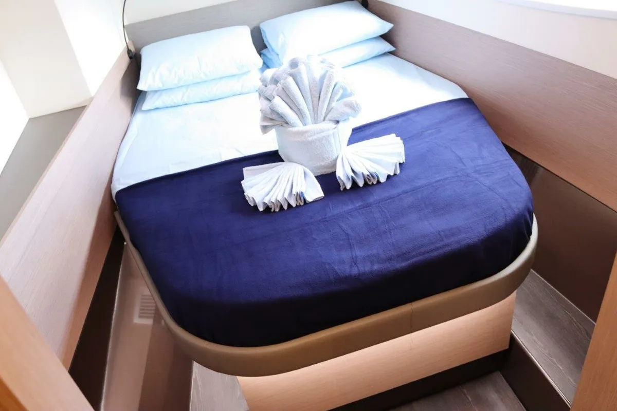 Cabin on Penny Lane, a Fountaine Pajot Astrea 42 catamaran at Road Town, British Virgin Islands