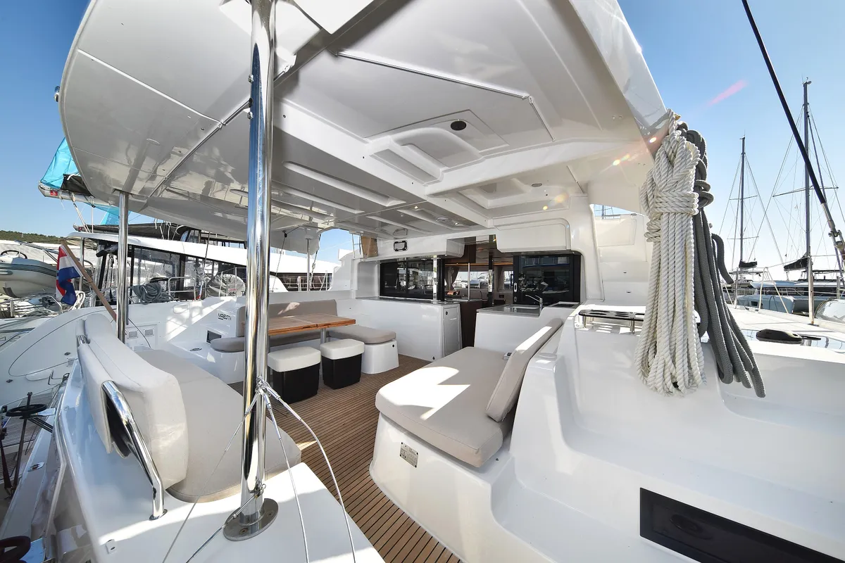Deck of MAJESTIC, a Lagoon 46 catamaran at Općina Sukošan, Croatia