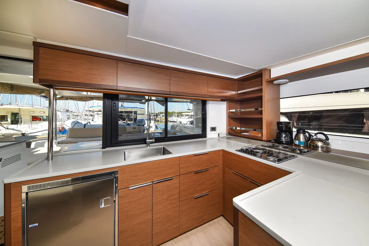 Galley of MAJESTIC, a Lagoon 46 catamaran at Općina Sukošan, Croatia