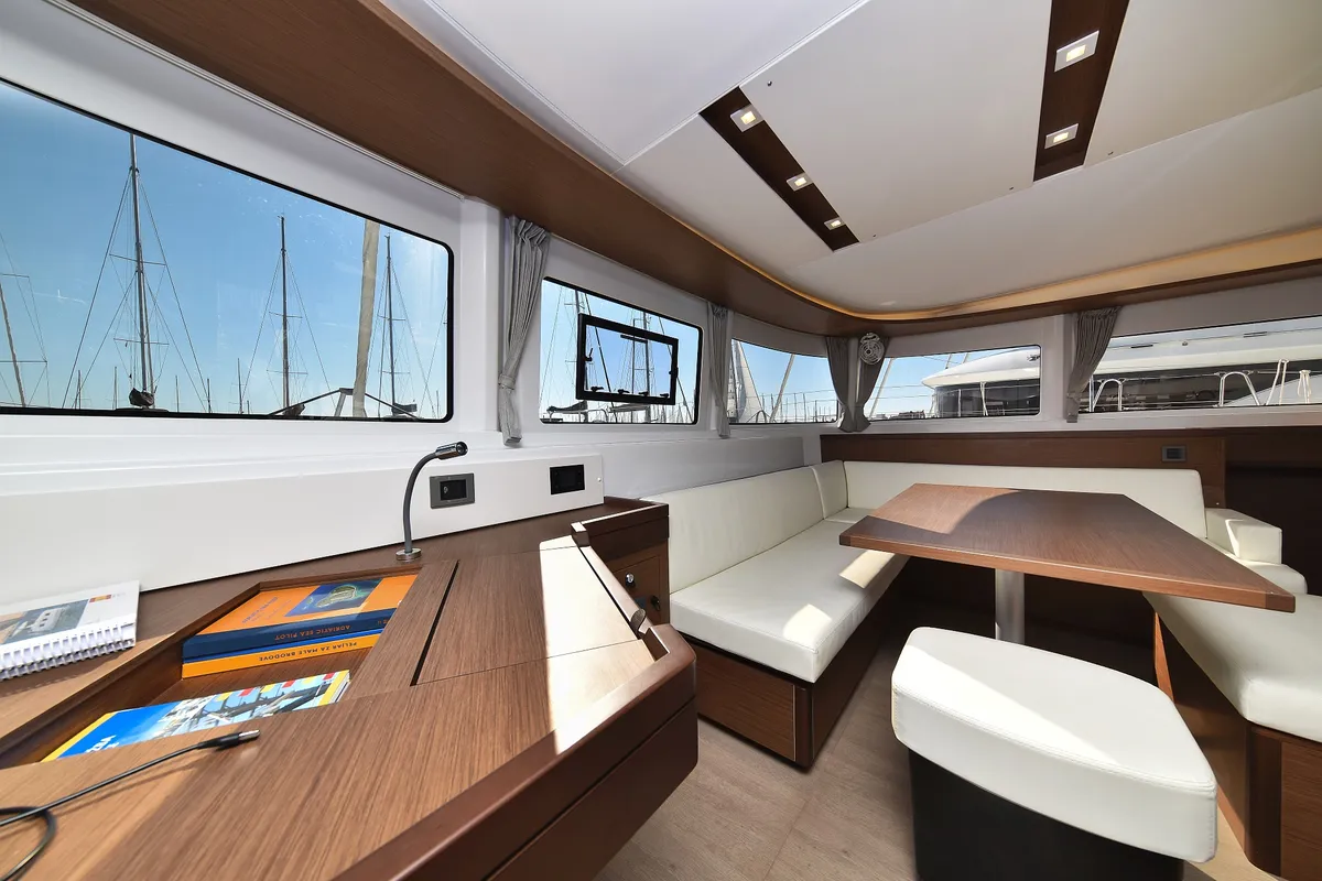 Salon of MAJESTIC, a Lagoon 46 catamaran at Općina Sukošan, Croatia
